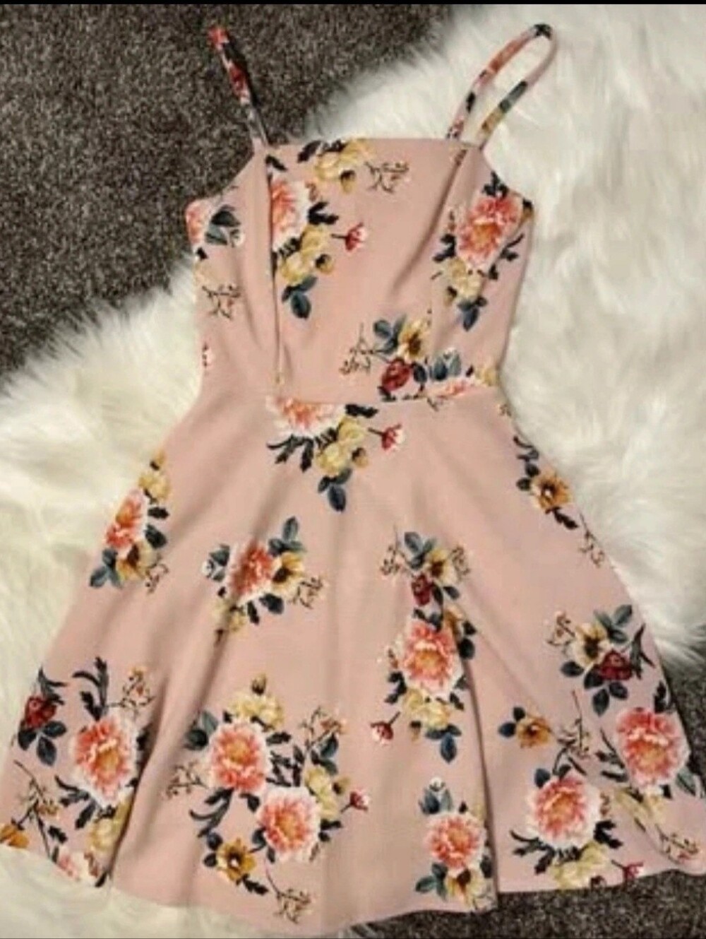 Soprano Juniors XS Dress Waffle Textured Pink Floral